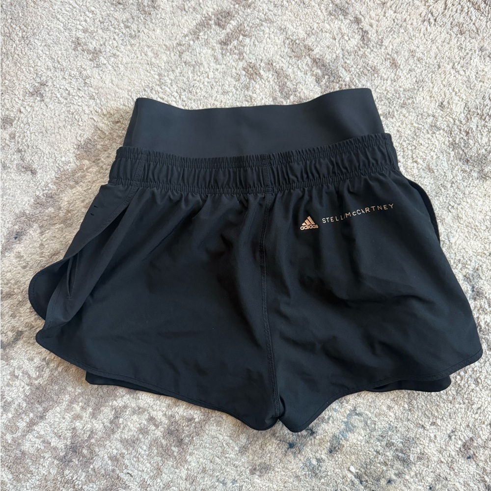 NWOT - adidas by Stella McCartney Black High-Waist 2-in-1 Running Shorts